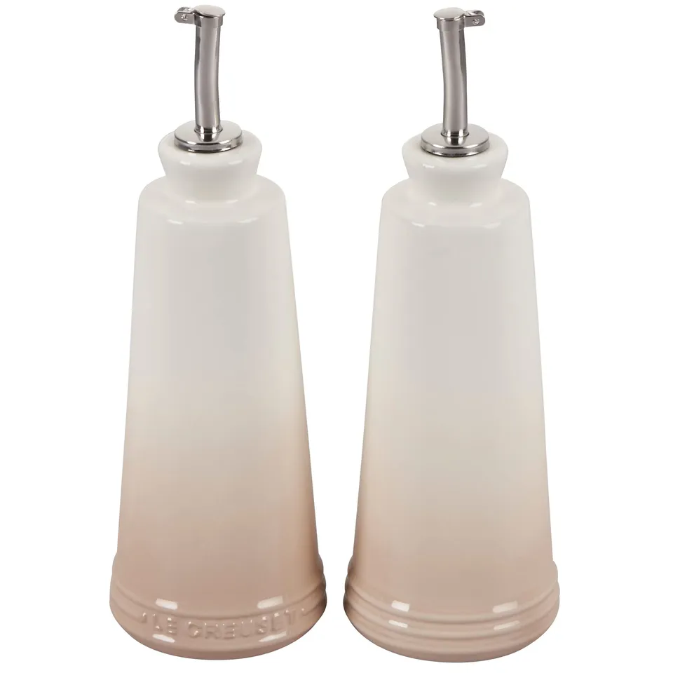 le-creuset-signature-stoneware-oil-vinegar-set-10-oz-each-meringue image 1