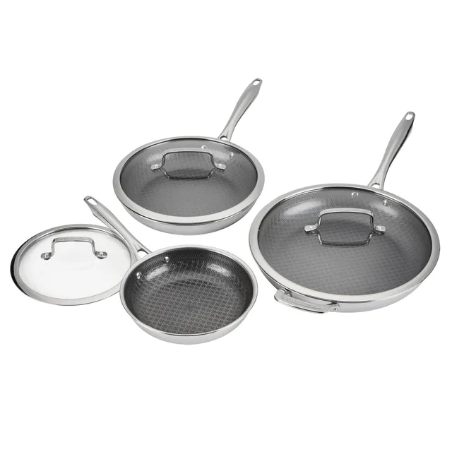cuisinart-fusionelite-hybrid-tri-ply-stainless-steel-6-pc-skillet-set-with-lids- image 1