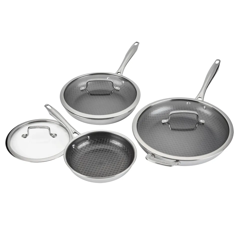 cuisinart-fusionelite-hybrid-tri-ply-stainless-steel-6-pc-skillet-set-with-lids- image 1