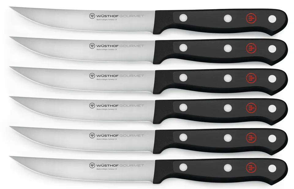 w-sthof-gourmet-6-piece-steak-knife-set-black-german-made image 1