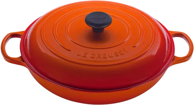 le-creuset-signature-enameled-cast-iron-braiser-3-5-qt-flame image 1