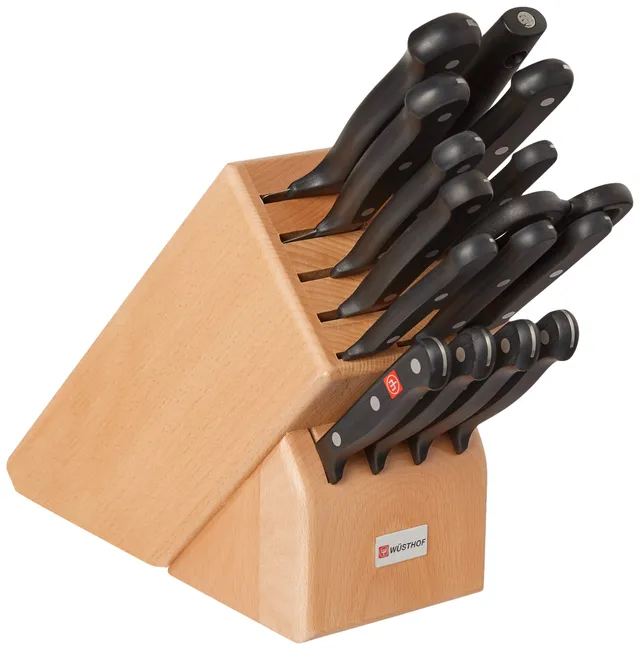 w-sthof-gourmet-knife-block-set-17-piece-with-beechwood-block-stainless-knives image 1