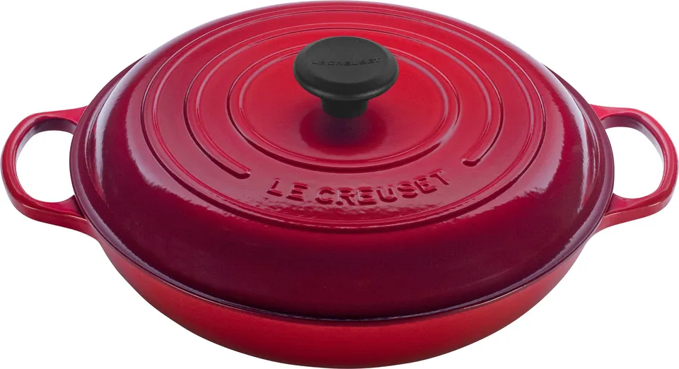 le-creuset-enameled-cast-iron-signature-braiser-1-5-qt-cerise image 1