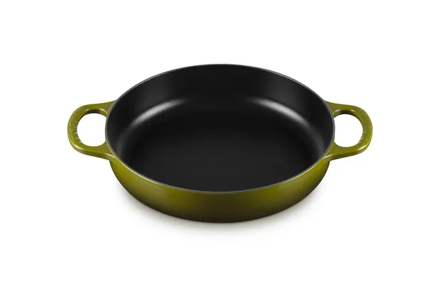 le-creuset-enameled-cast-iron-signature-everyday-pan-11-olive image 1