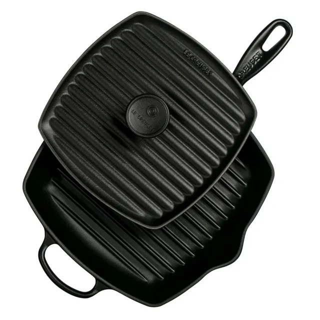 le-creuset-signature-square-skillet-grill-and-panini-press-set-10-25-enameled-ca image 1