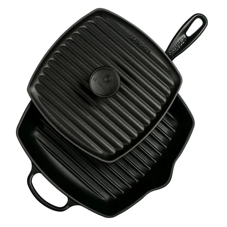 le-creuset-signature-square-skillet-grill-and-panini-press-set-10-25-enameled-ca image 1