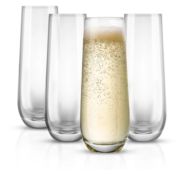 kook-stemless-champagne-flutes-9-4-oz-set-of-4-glass image 1