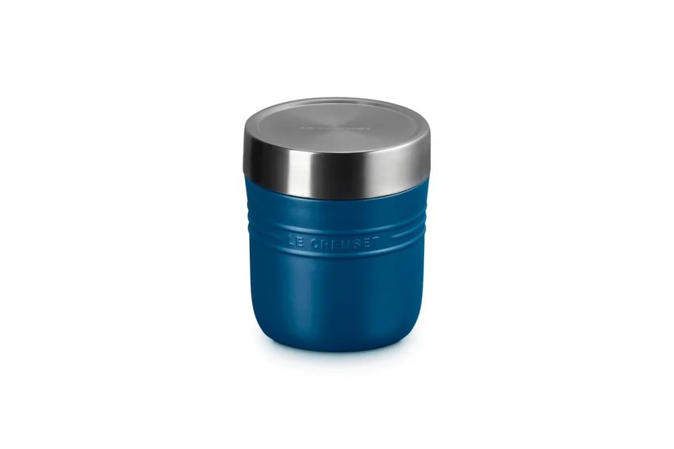 le-creuset-stainless-steel-on-the-go-food-jar-16-oz-deep-teal-vacuum-insulated image 1