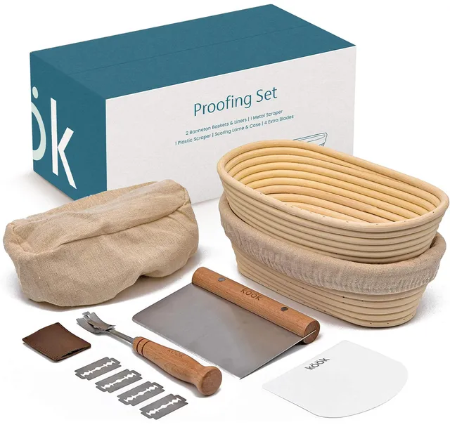 kook-proofing-set-rattan-baskets-with-liners-scrapers-lame-spare-blades image 1