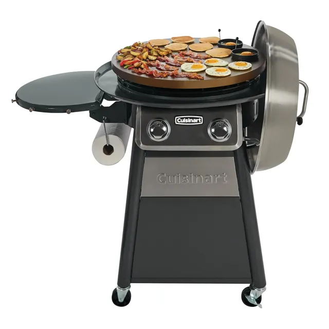cuisinart-360-griddle-outdoor-cooking-center-22-round-flat-top-grill image 1