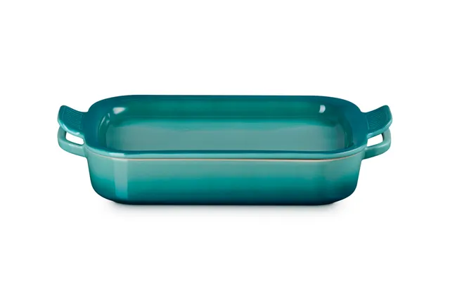 le-creuset-stoneware-shallow-rectangular-dish-with-platter-lid-3-qt-riviera image 1