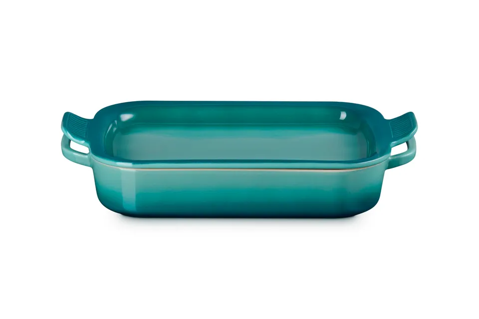 le-creuset-stoneware-shallow-rectangular-dish-with-platter-lid-3-qt-riviera image 1