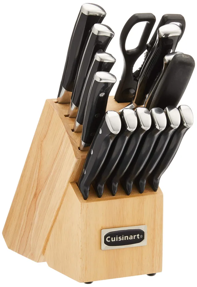cuisinart-classic-forged-triple-rivet-15-piece-knife-block-set-with-wood-storage image 1