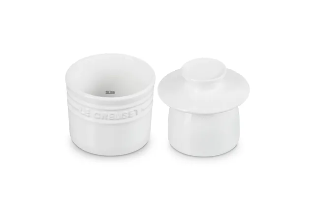 le-creuset-stoneware-butter-crock-6-oz-white image 1