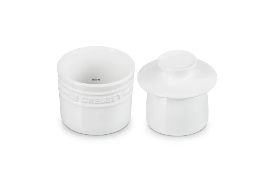 le-creuset-stoneware-butter-crock-6-oz-white image 1