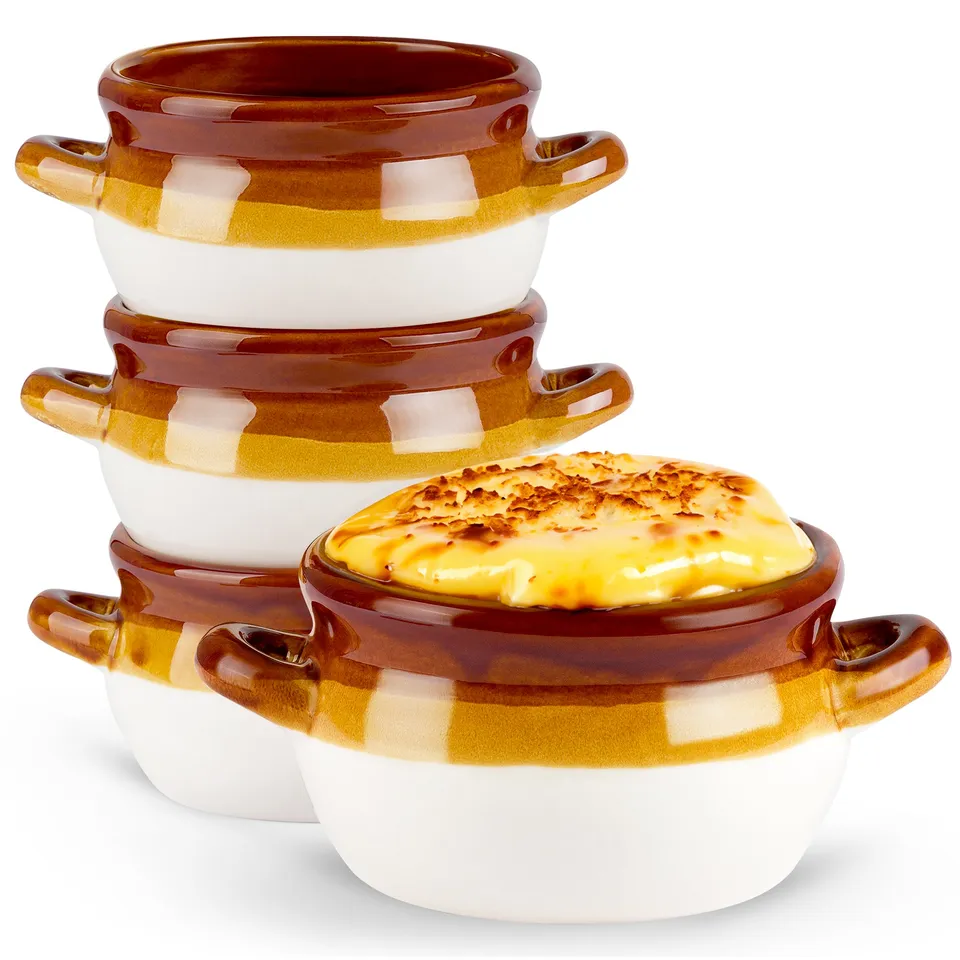 kook-puebla-collection-soup-crocks-with-stay-cool-handles-ceramic-18-oz-set-of-4 image 1