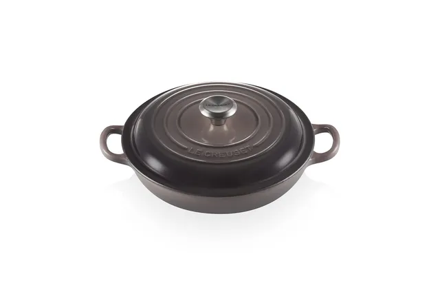 le-creuset-enameled-cast-iron-signature-braiser-1-5-qt-oyster image 1