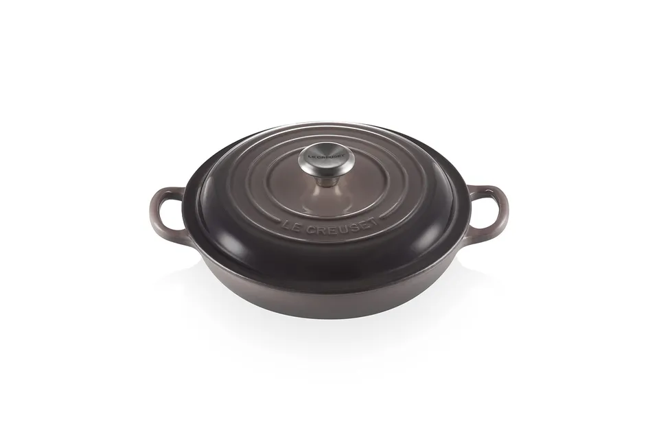 le-creuset-enameled-cast-iron-signature-braiser-1-5-qt-oyster image 1