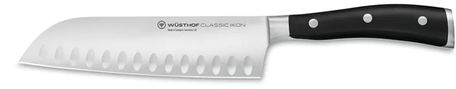 w-sthof-classic-ikon-7-hollow-edge-santoku-knife-black image 1