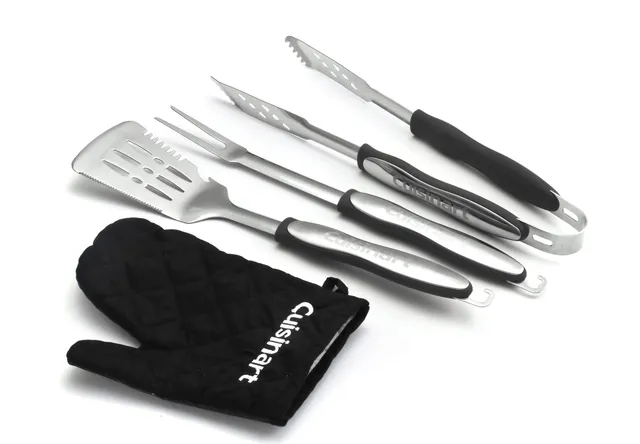 cuisinart-cgs-134bl-3-piece-stainless-steel-bbq-grilling-tool-set-with-grill-glo image 1