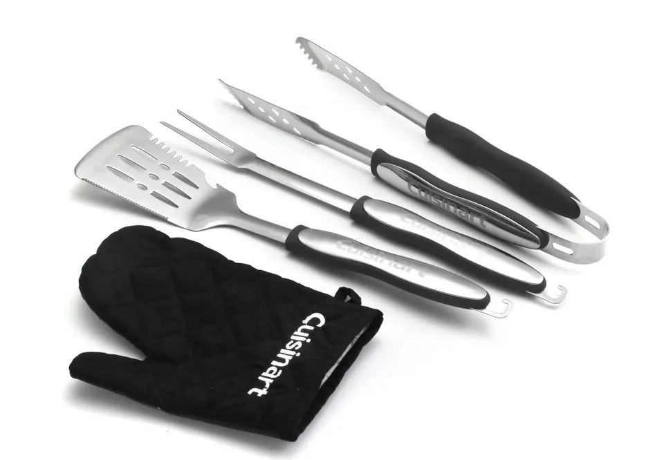 cuisinart-cgs-134bl-3-piece-stainless-steel-bbq-grilling-tool-set-with-grill-glo image 1