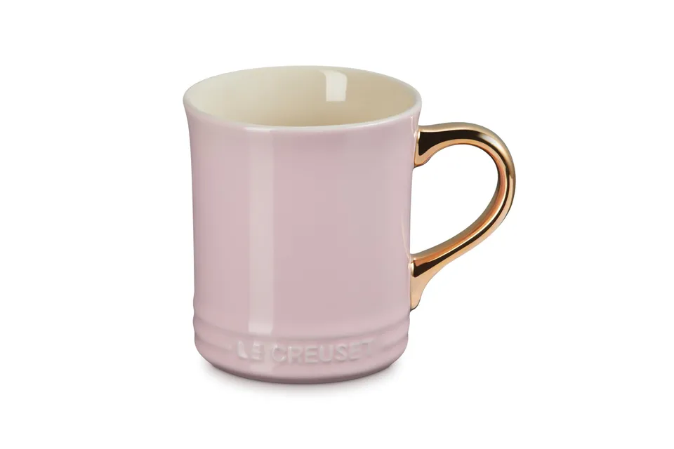 le-creuset-vancouver-mug-with-gold-metallic-handle-14-oz-chiffon-pink image 1