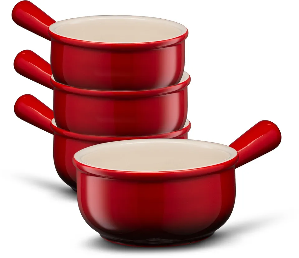 kook-french-onion-soup-crocks-set-of-4-18-oz-ceramic-oven-broiler-safe image 1