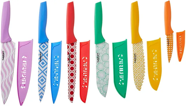 cuisinart-advantage-12-piece-printed-knife-set-with-blade-guards-multicolor image 1