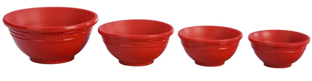 le-creuset-silicone-prep-bowls-set-of-4-1-4-cup-1-3-cup-1-2-cup-1-cup-cerise image 1