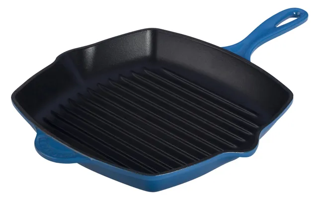 le-creuset-enameled-cast-iron-10-25-inch-square-skillet-grill-marseille image 1