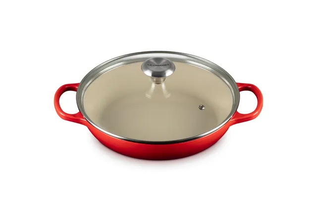 le-creuset-enameled-cast-iron-signature-round-braiser-2-25-qt-with-glass-lid-cer image 1