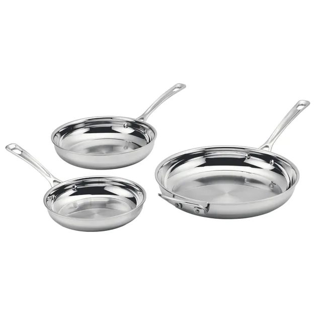 cuisinart-3-piece-pureclad-triple-ply-stainless-steel-skillet-set-pcst22-81012 image 1