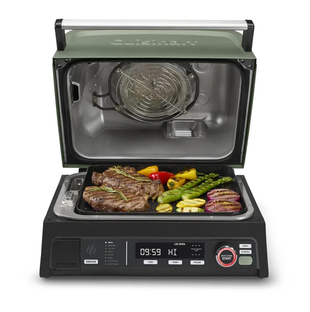 cuisinart-flavorboost-8-in-1-outdoor-electric-bbq-grill-portable-smoker-with-air image 1