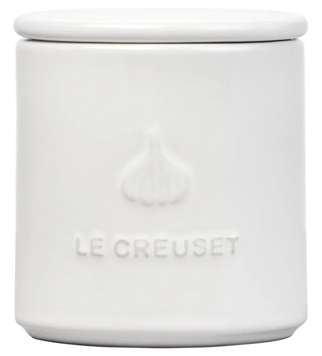 le-creuset-stoneware-garlic-keeper-14-oz-white image 1