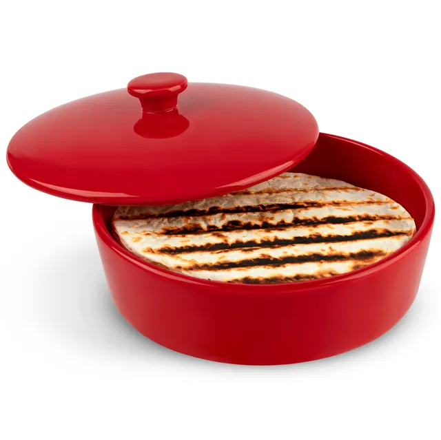 kook-ceramic-tortilla-warmer-tinga-collection-multicolor-hand-painted image 1