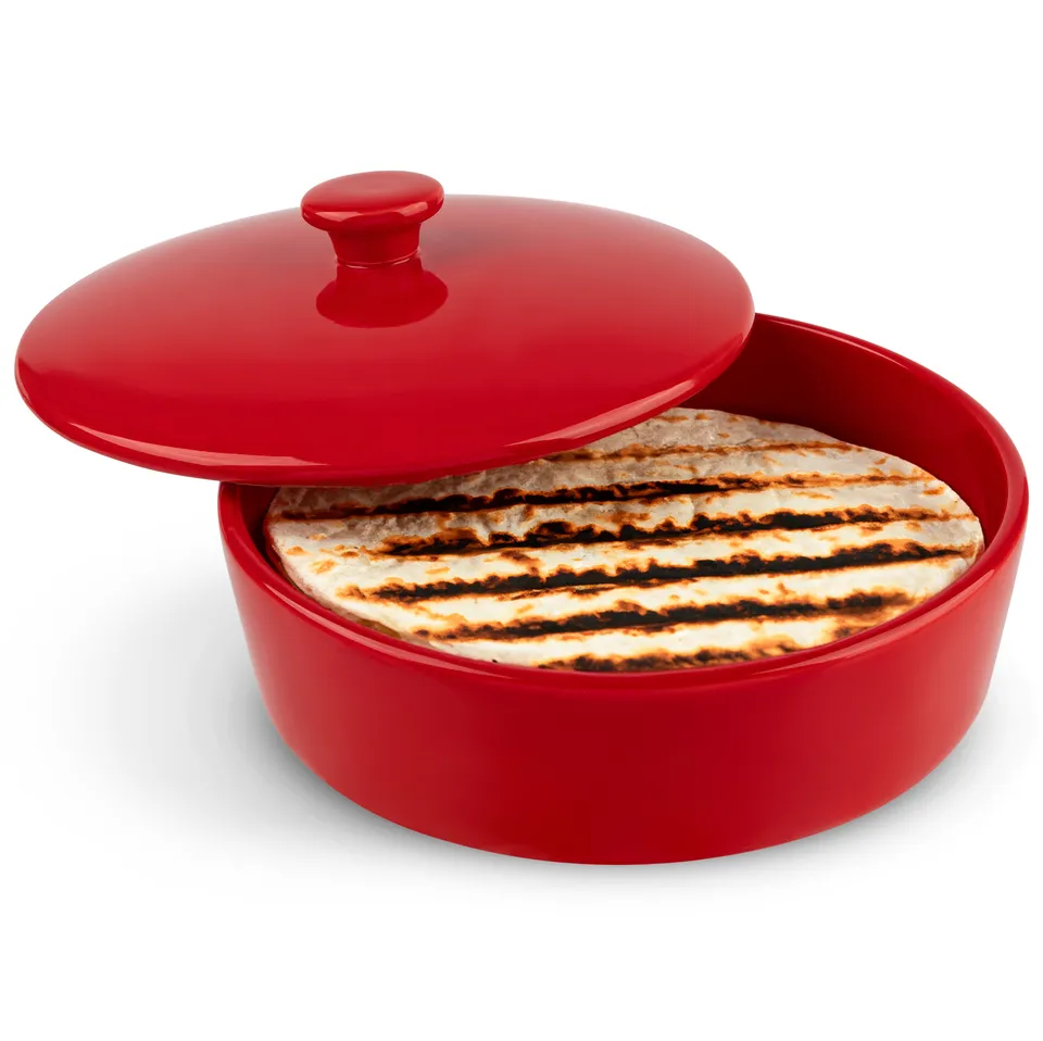 kook-ceramic-tortilla-warmer-tinga-collection-multicolor-hand-painted image 1