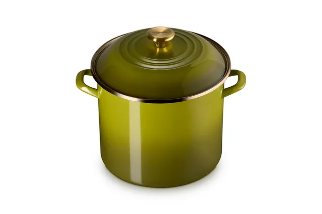 le-creuset-enamel-on-steel-traditional-stockpot-12-qt-olive image 1