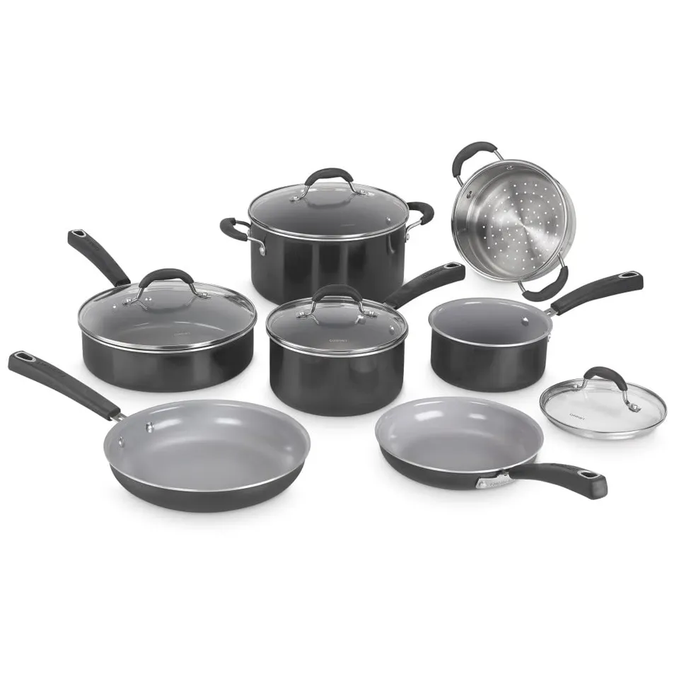 cuisinart-54c-11bk-11-piece-nonstick-cookware-set-ceramica-xt-black image 1