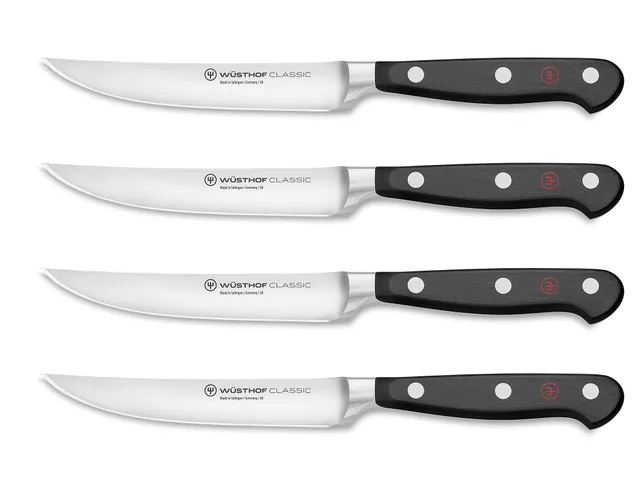 w-sthof-classic-4-piece-steak-knife-set-black-precision-forged-high-carbon-stain image 1
