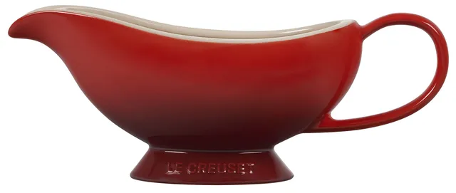 le-creuset-heritage-stoneware-gravy-boat-cerise image 1