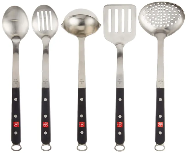 w-sthof-five-piece-kitchen-tool-set-14-stainless-steel-utensils image 1