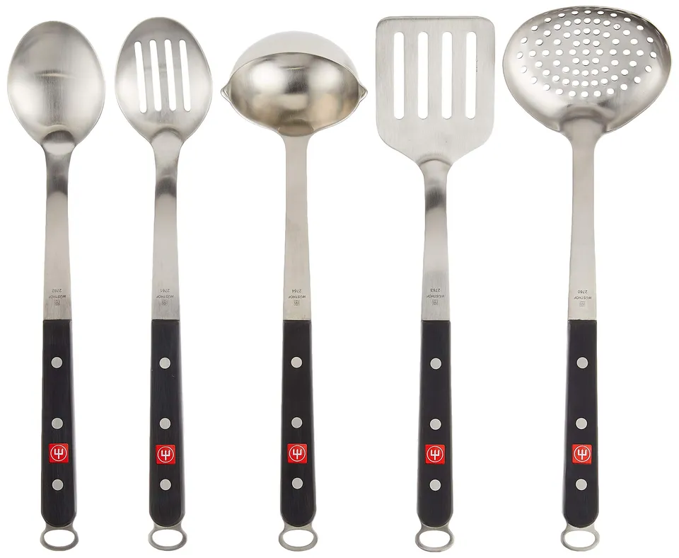 w-sthof-five-piece-kitchen-tool-set-14-stainless-steel-utensils image 1