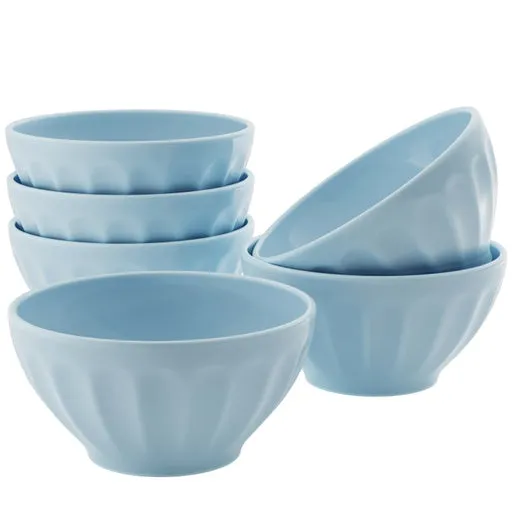 kook-ceramic-cereal-bowls-23-oz-set-of-6-3-colors-microwave-dishwasher-safe image 1