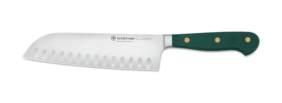 w-sthof-classic-fresh-rosemary-7-hollow-edge-santoku-knife-forged-german-steel image 1