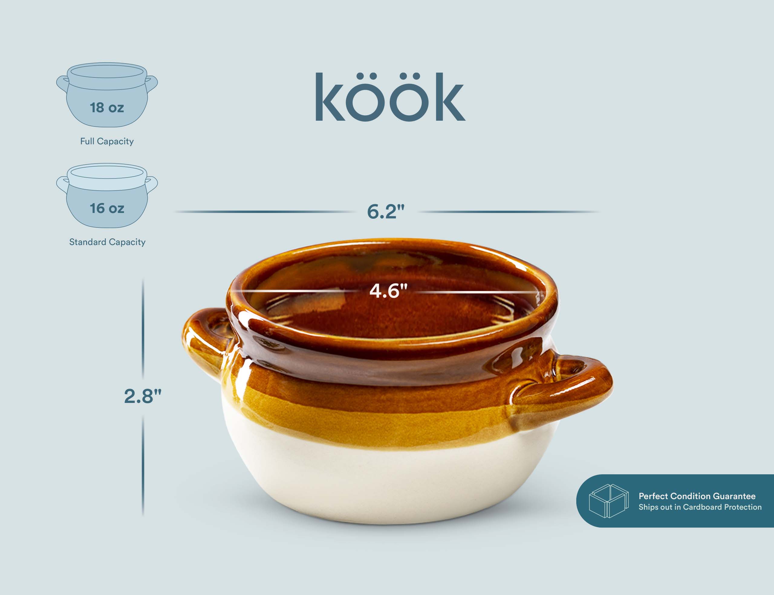 kook-puebla-collection-soup-crocks-with-stay-cool-handles-ceramic-18-oz-set-of-4 image 6