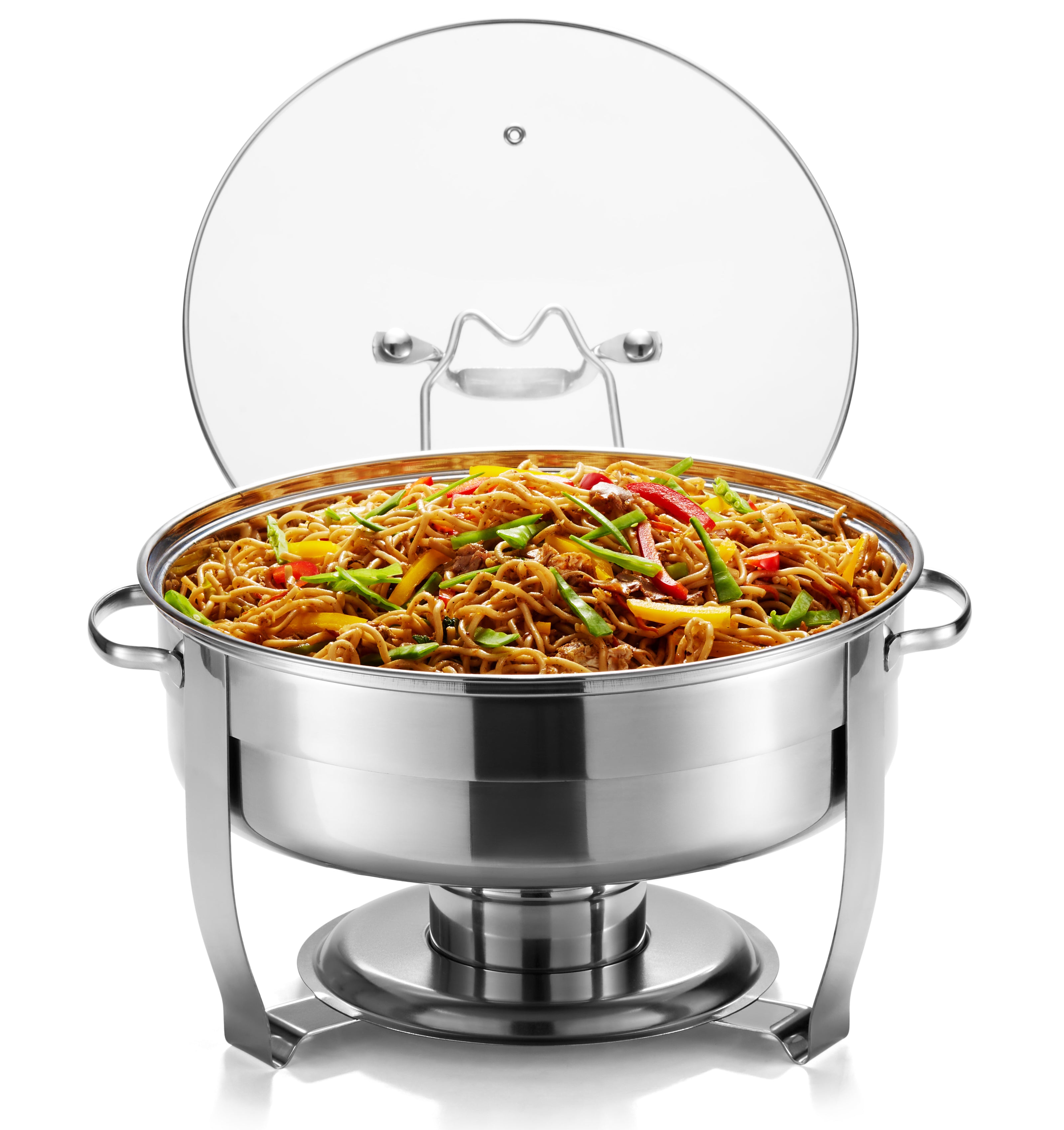 kook-stainless-steel-chafing-dish-4-5-qt-buffet-serving-warmer-with-glass-lid image 1
