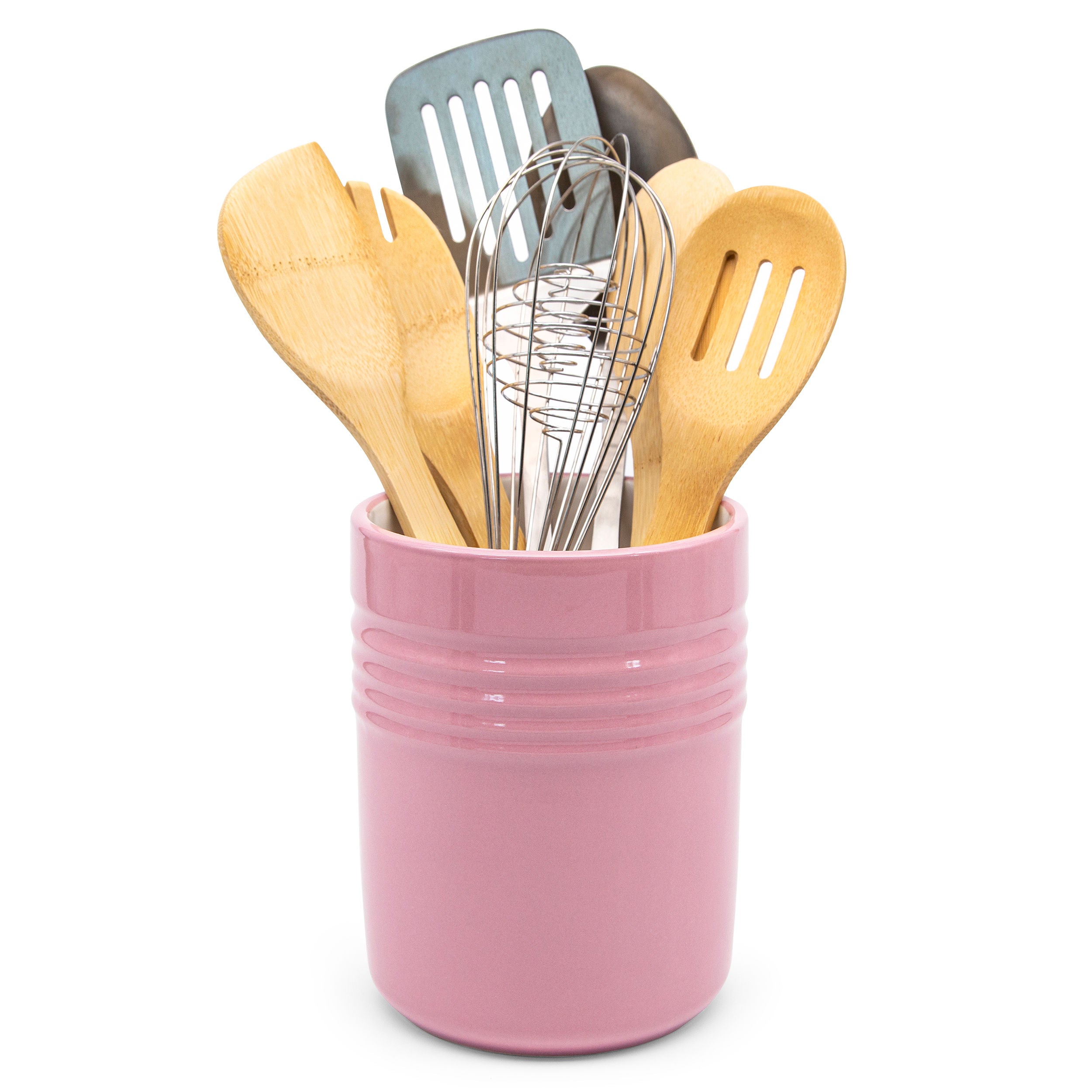 kook-ceramic-utensil-crock-countertop-kitchen-organizer-4-6-x-6 image 4