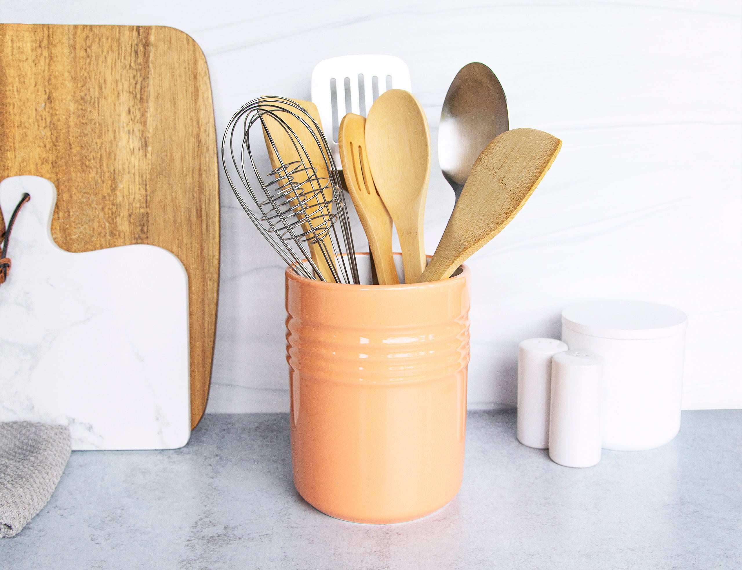 kook-ceramic-utensil-crock-countertop-kitchen-organizer-4-6-x-6 image 2