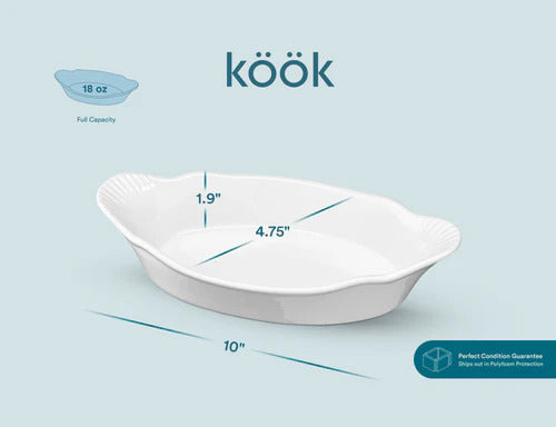 kook-au-gratin-dish-12-oz-ceramic-oven-safe-to-350-f-set-of-6 image 6