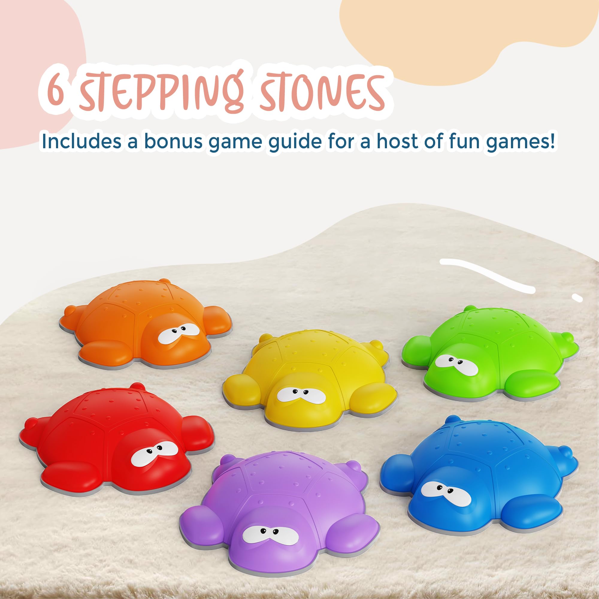 kook-turtle-stepping-stones-for-kids-outdoor-play-motor-skills-12-piece-set image 2